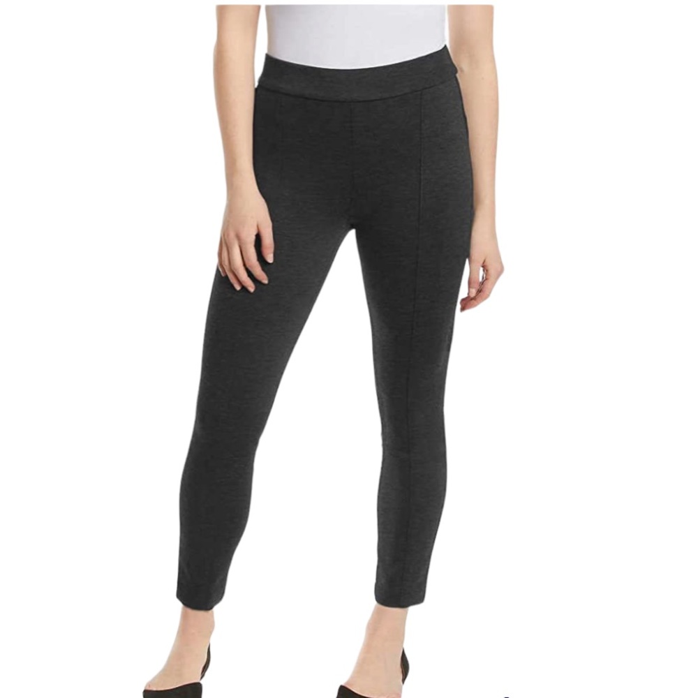 Anne Klein Jeans Women's Midweight Tummy Control Ponte Knit Pant Gray XXL